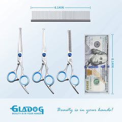 GLADOG tijeras en mano mostrando ergonomía y control durante el recorte