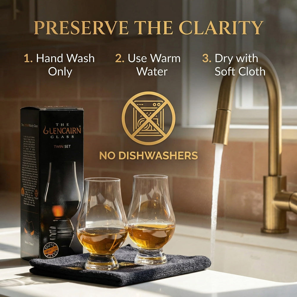 GLENCAIRN two glasses side by side for comparative tasting benefits
