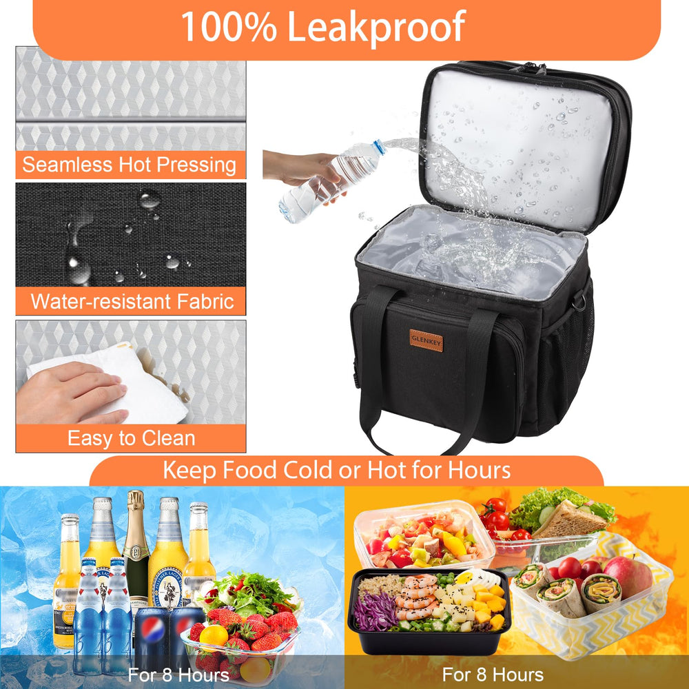 GLENKEY padded handles and detachable strap for comfortable carrying