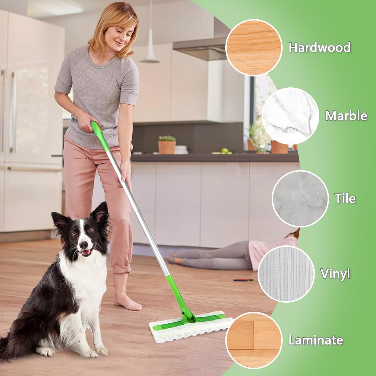 GLIMGLINT paño utilizado en hogar con mascota limpieza sin residuos