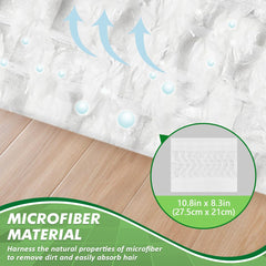 GLIMGLINT paño en uso en suelo de madera recoge pelo eficientemente