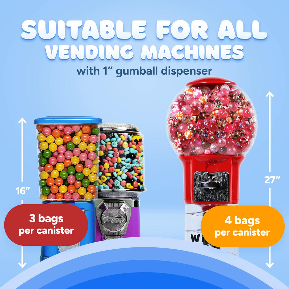 Global Gumball etiqueta con información de alérgenos y origen para seguridad