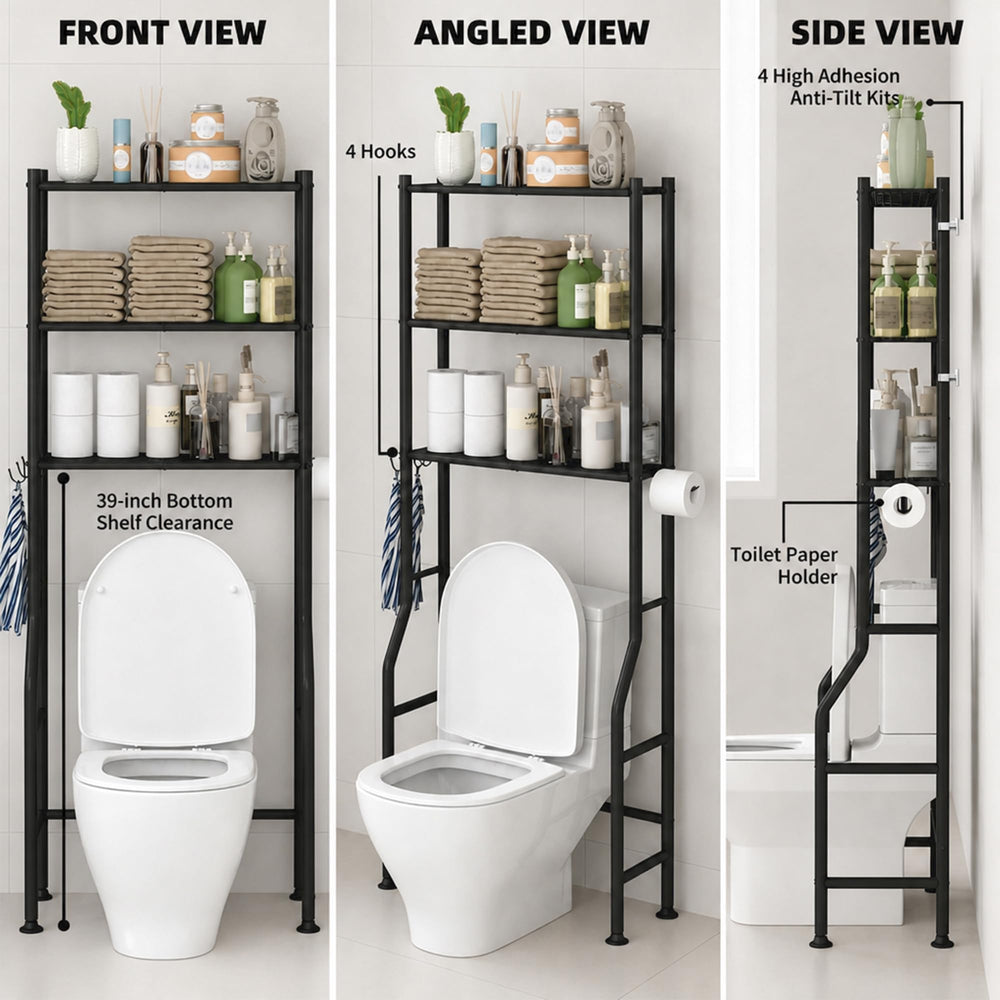 GloTika next to a standard toilet showing height and footprint for scale