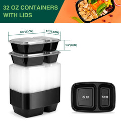 Glotoch vista superior mostrando los dos compartimentos para separar alimentos