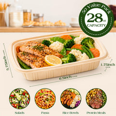 Glotoch Express envase en uso con ensalada y aderezo por separado para conservar textura