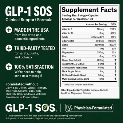 GLP-1 SOS escena de vida saludable tras mejora de energía y digestión