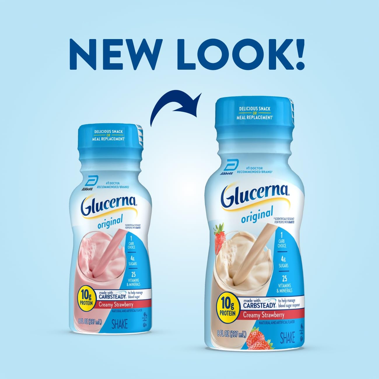 glucerna side label close-up highlighting ingredients and carb blend