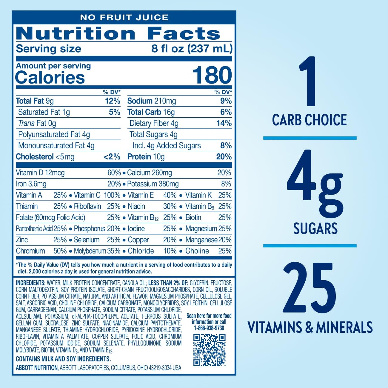 glucerna next to a measuring spoon to show serving size control