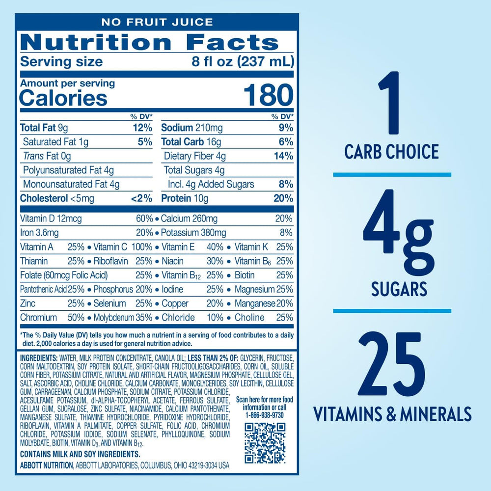 glucerna next to a measuring spoon to show serving size control