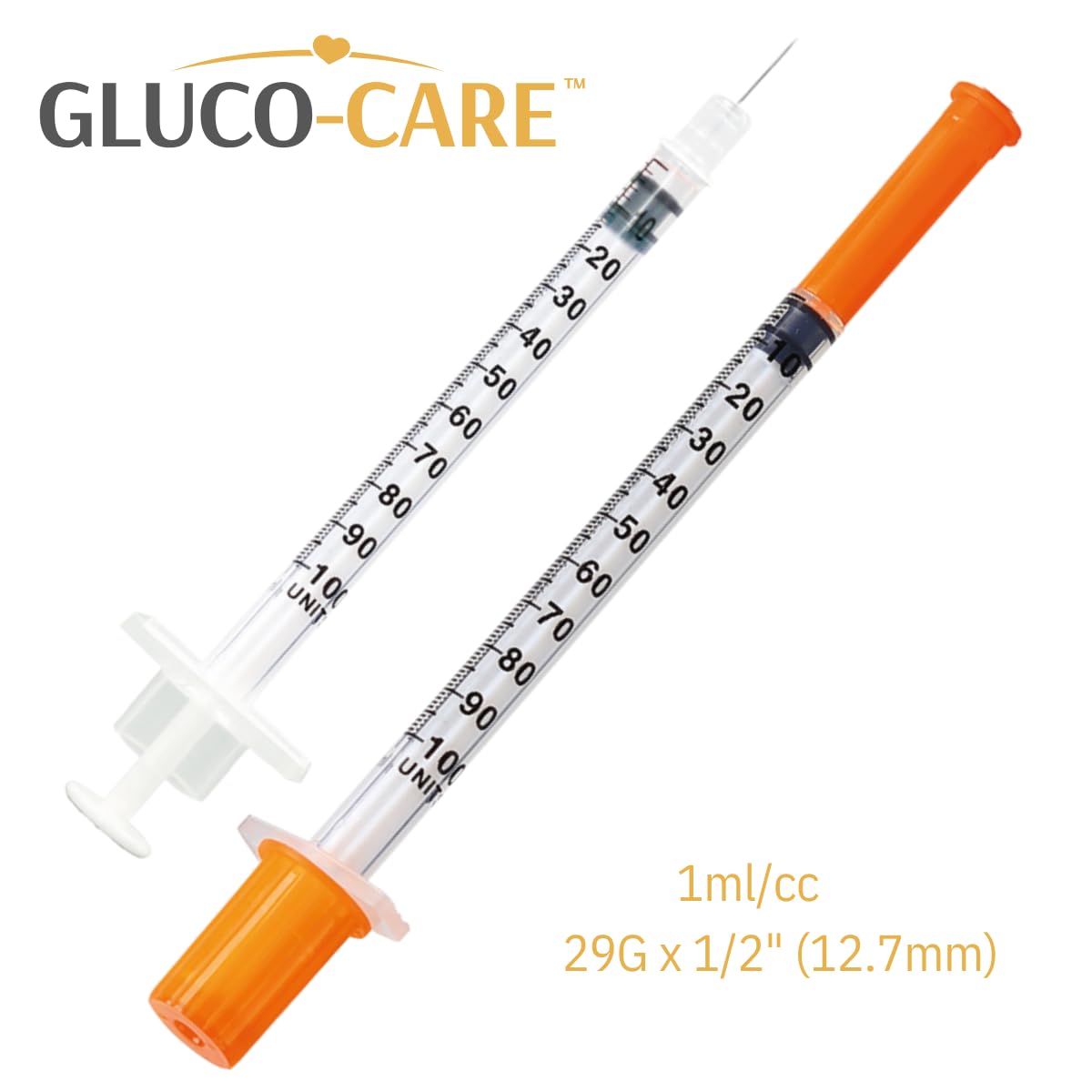GLUCO-CARE barril graduado en primer plano, legible para mediciones precisas