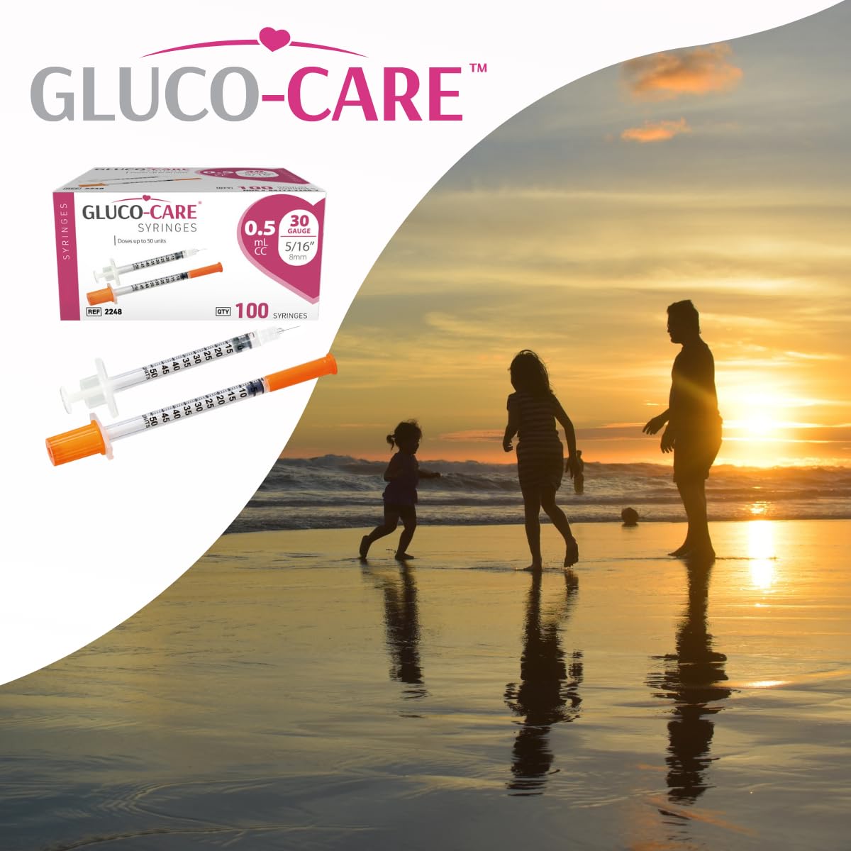 GLUCO-CARE comparación de tamaño junto a una moneda, visualiza dimensiones reales
