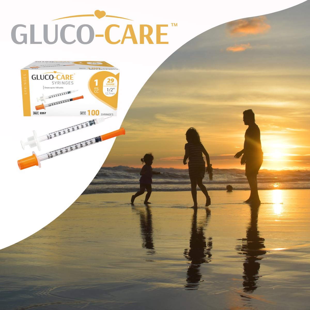 GLUCO-CARE conector de aguja acoplado al barril, unión segura y estable