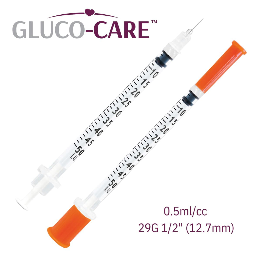 GLUCO-CARE primer plano del émbolo suave que facilita operación con una sola mano