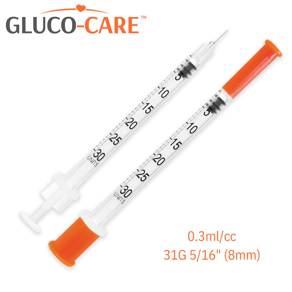 GLUCO-CARE primer plano de la escala legible para mediciones precisas