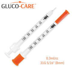 GLUCO-CARE primer plano de la escala legible para mediciones precisas