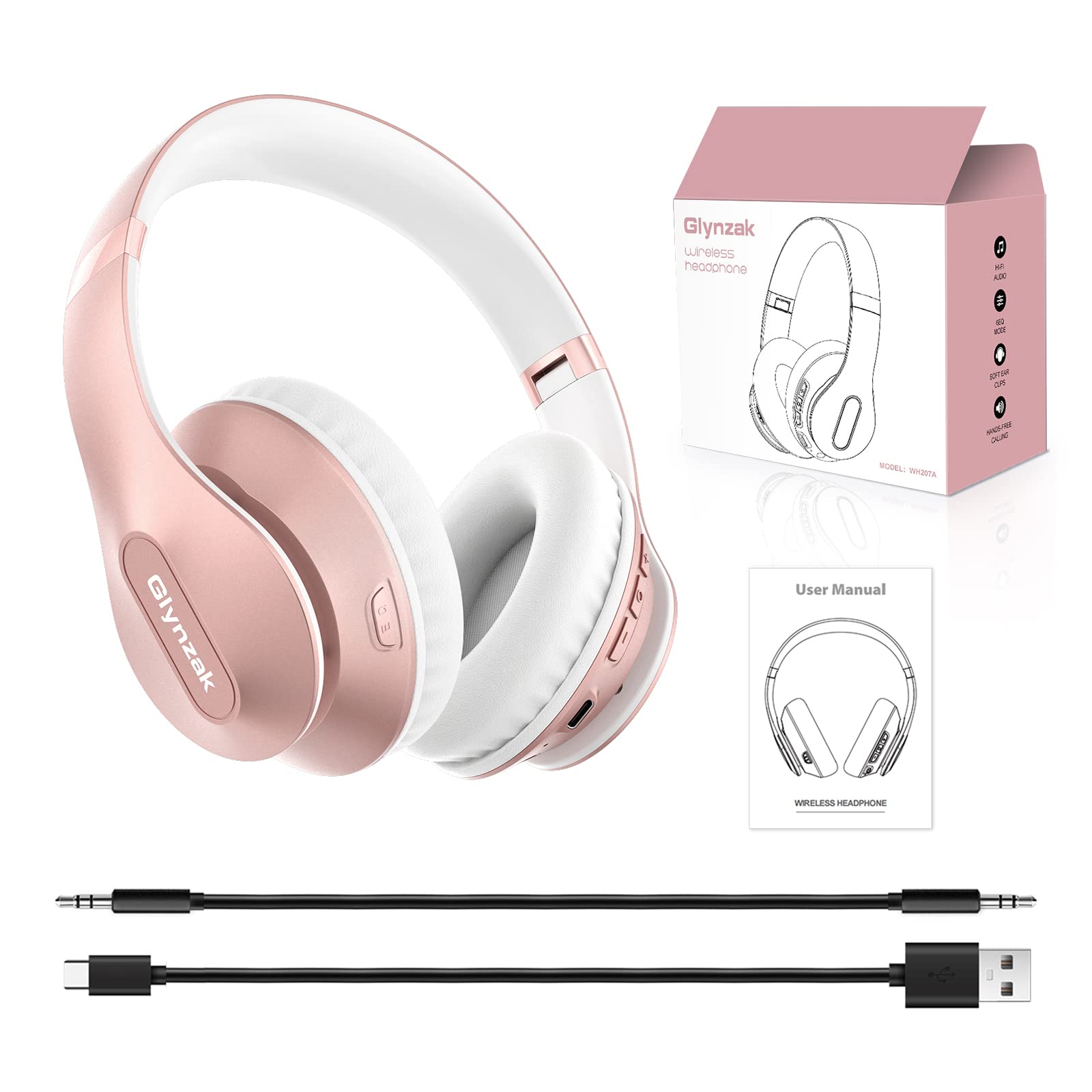 Glynzak auriculares en escena de viaje listos para largas jornadas