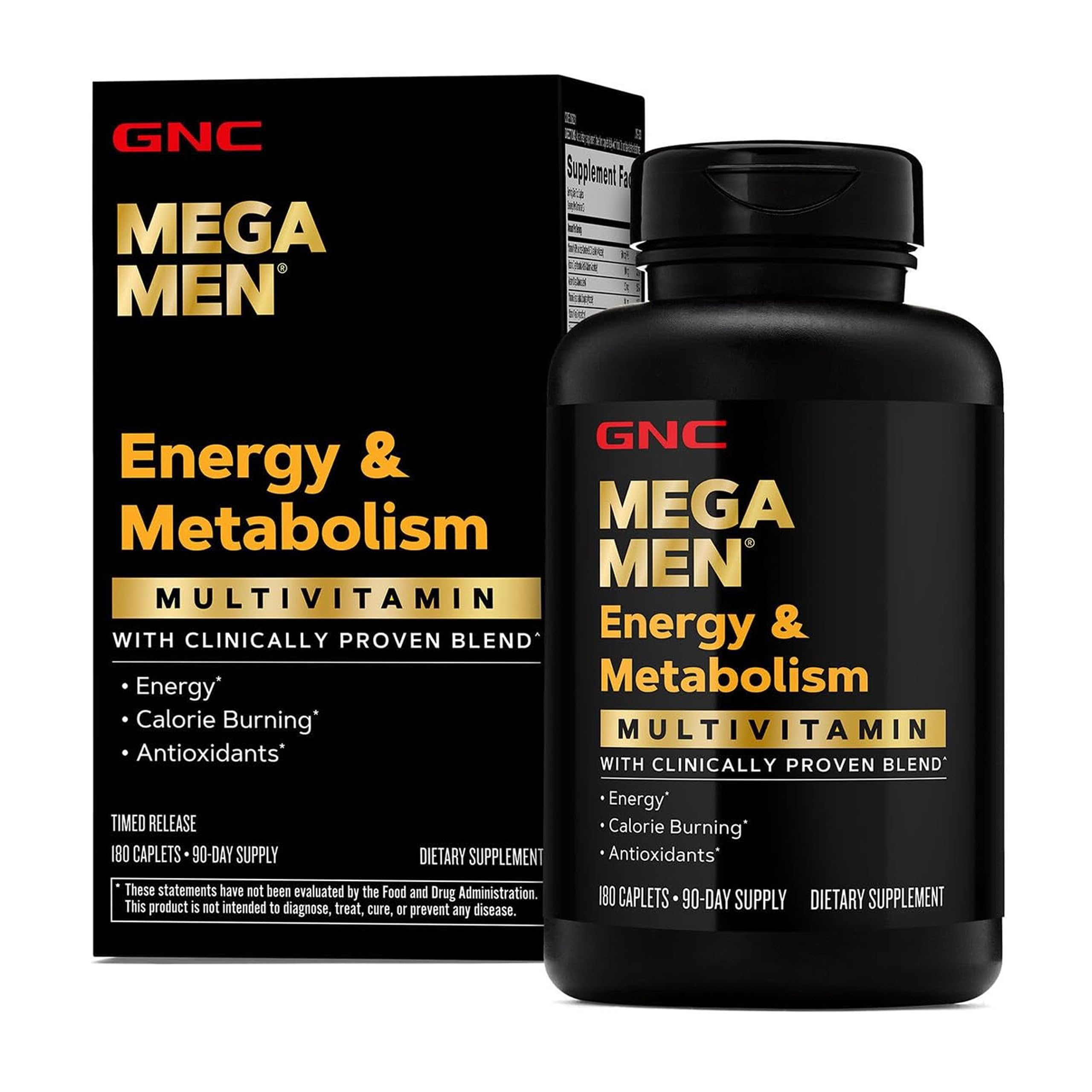 GNC frasco frontal mostrando etiqueta y beneficios visibles