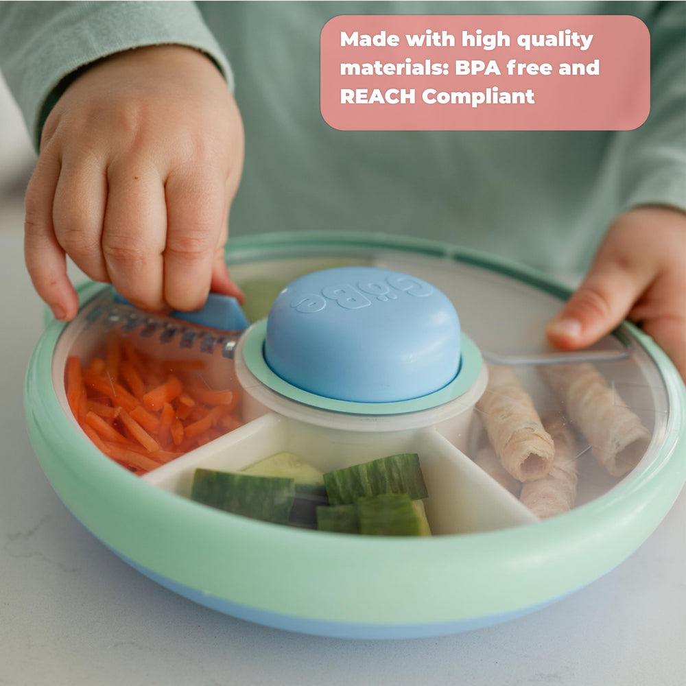 GoBe vista interior con 4 compartimentos independientes para snacks