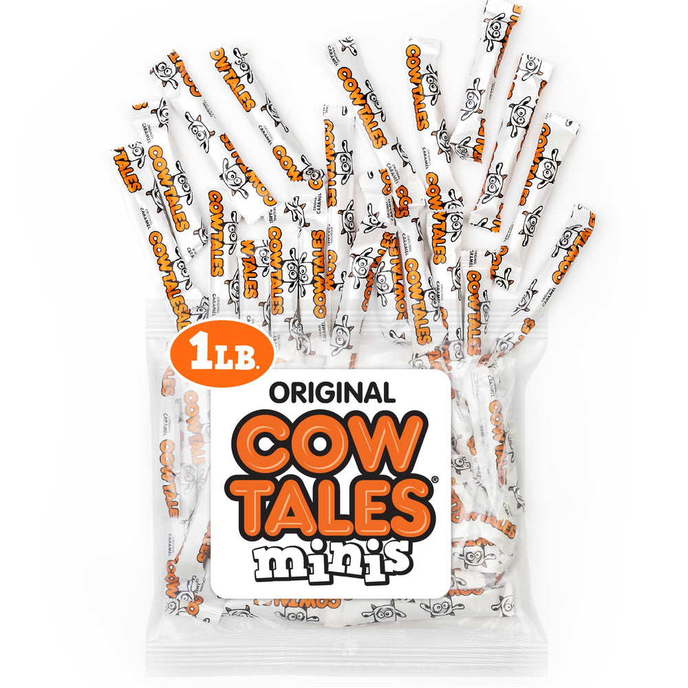Goetze's bolsa frontal de Cow Tales Minis vainilla mostrando presentación y marca