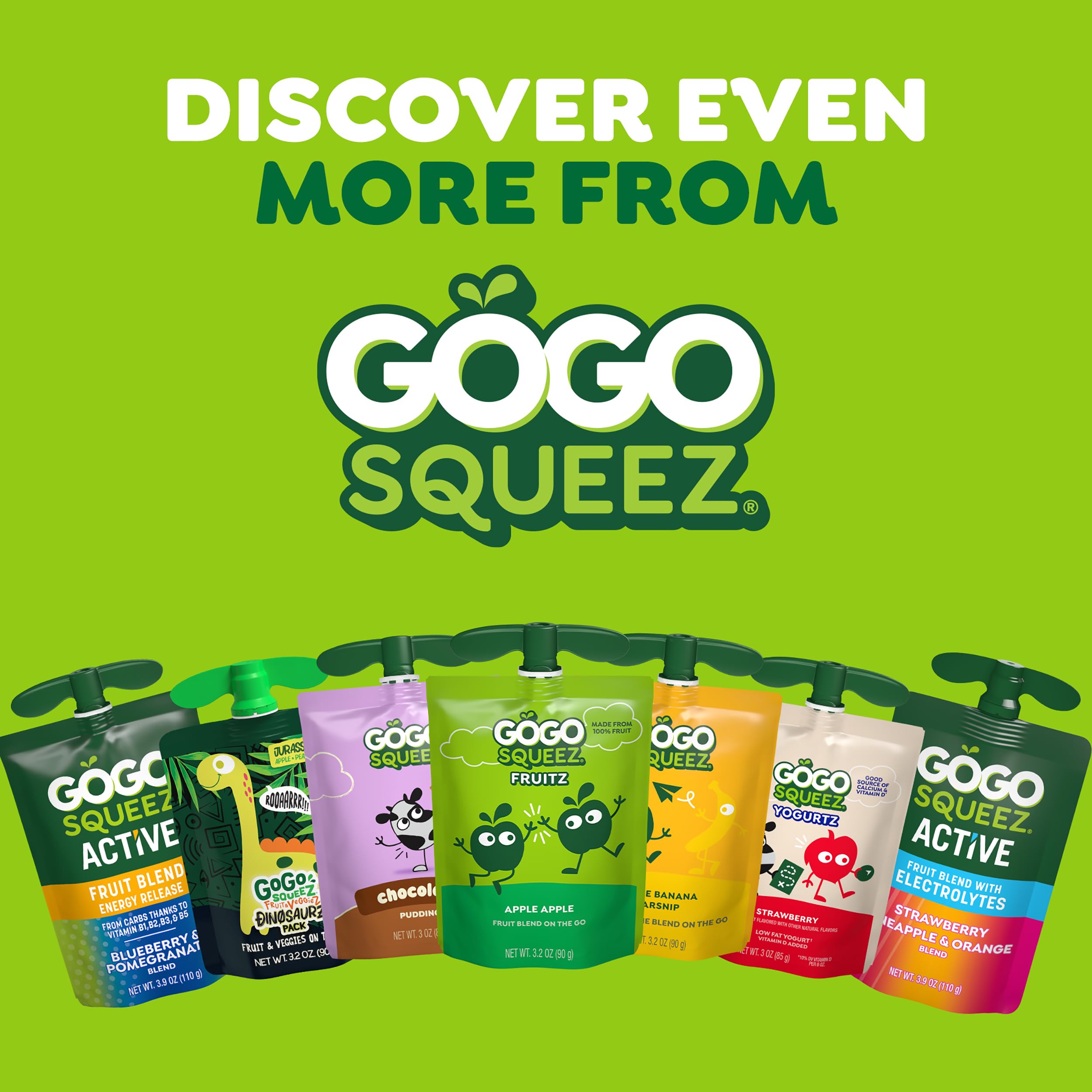 GoGo SqueeZ familia en mesa disfrutando yogurt como snack saludable