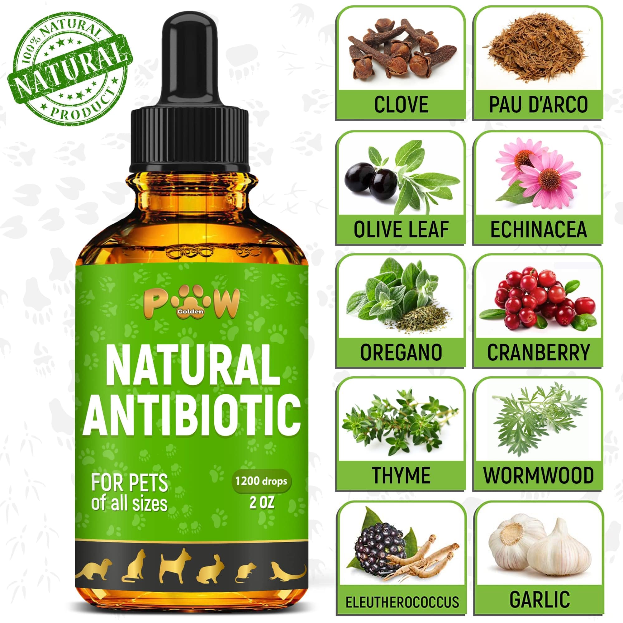 Golden Paw etiqueta de ingredientes, información clara y natural