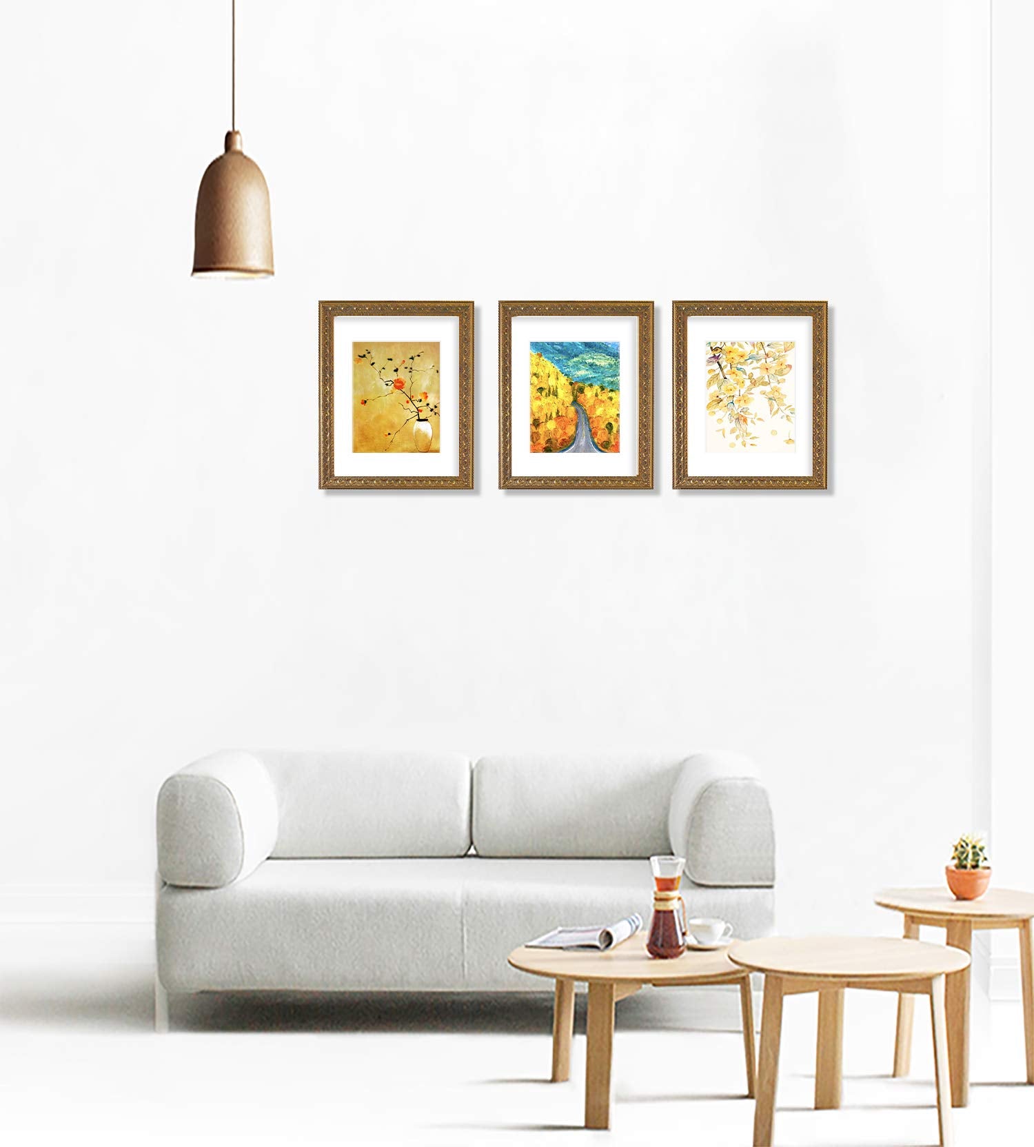 Golden State Art marco en uso con foto 8x10 y paspartú blanco, aspecto profesional
