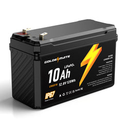 GOLDENMATE vista frontal mostrando diseño compacto y beneficio de portabilidad