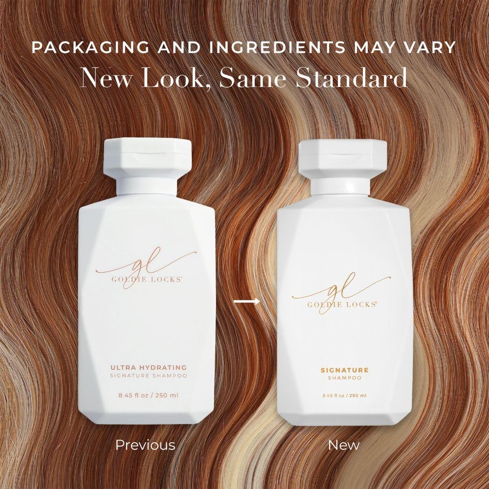 Goldie Locks envase minimalista en estante, destaca fórmula confiable