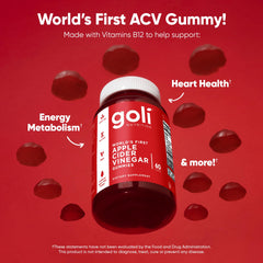 Goli beetroot and pomegranate ingredients next to gummies, natural color and flavor