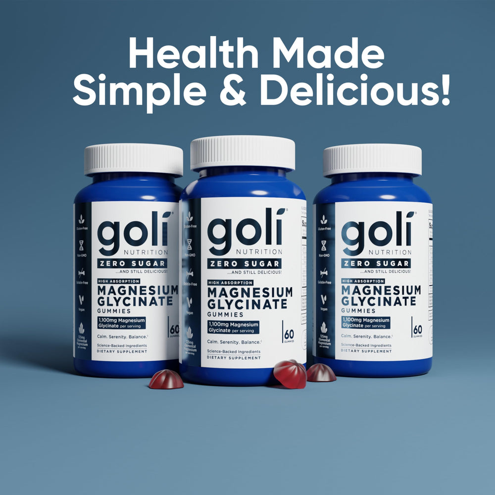 Goli gomitas magnesium primer plano de textura masticable y aspecto apetecible