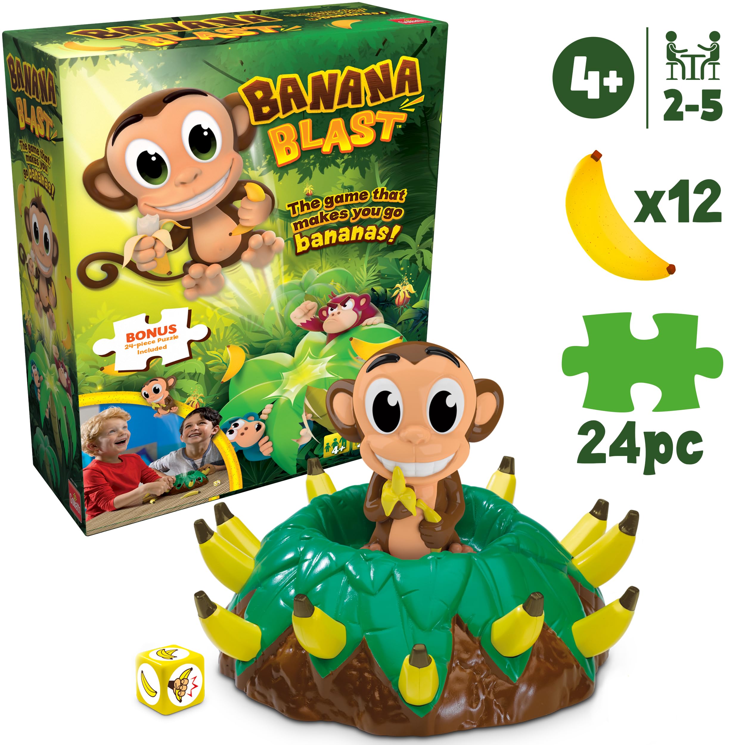 Goliath manos de niño retirando plátanos, mejora la coordinación manual