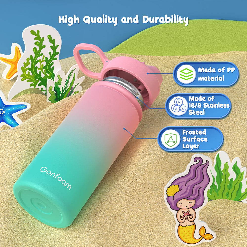 Gonfoam comparación de tamaño con una mano, 470 ml cómoda para niños