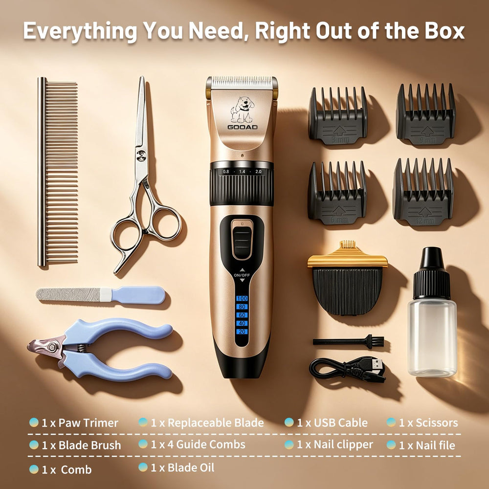 Gooad size comparison with hand showing compact cordless design for easy handling