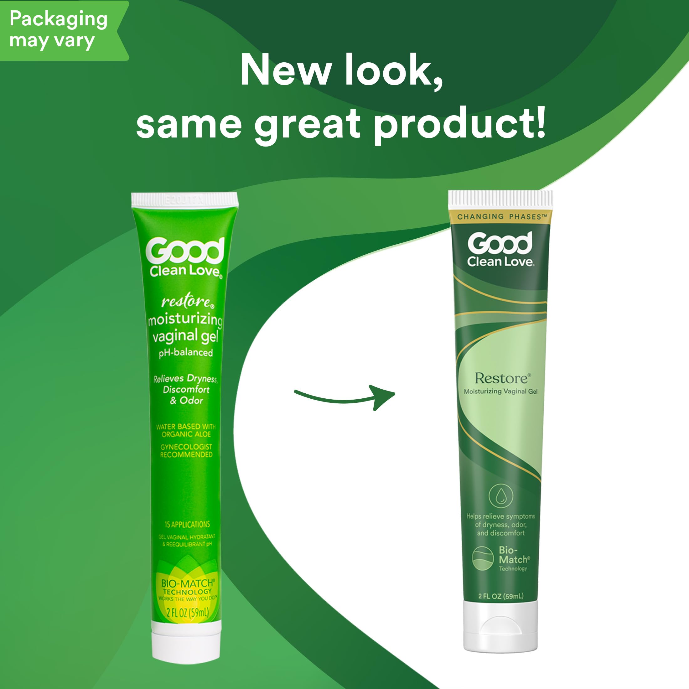 Good Clean Love pack de dos tubos 2 oz que facilita uso prolongado
