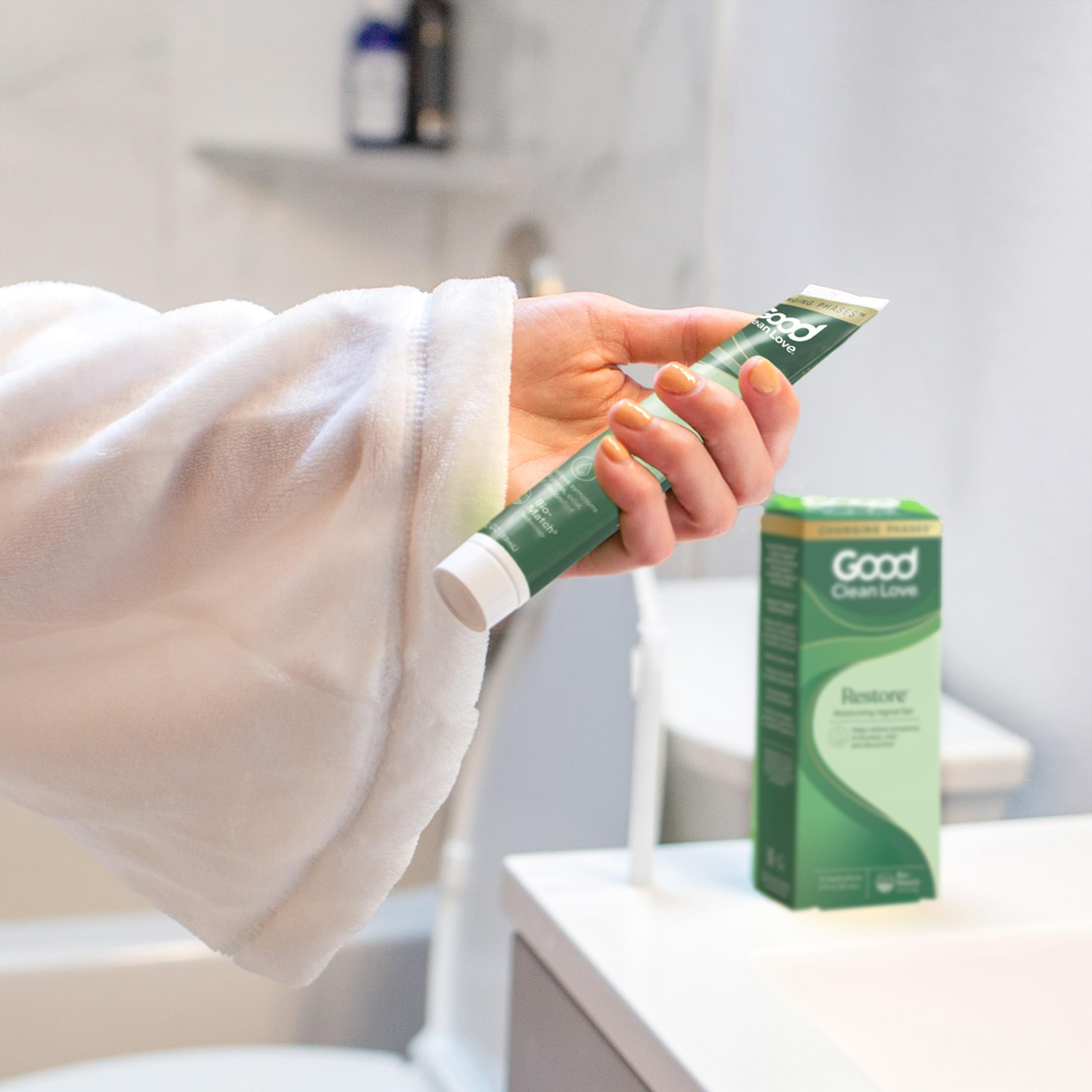 Good Clean Love producto en entorno cotidiano para confort íntimo