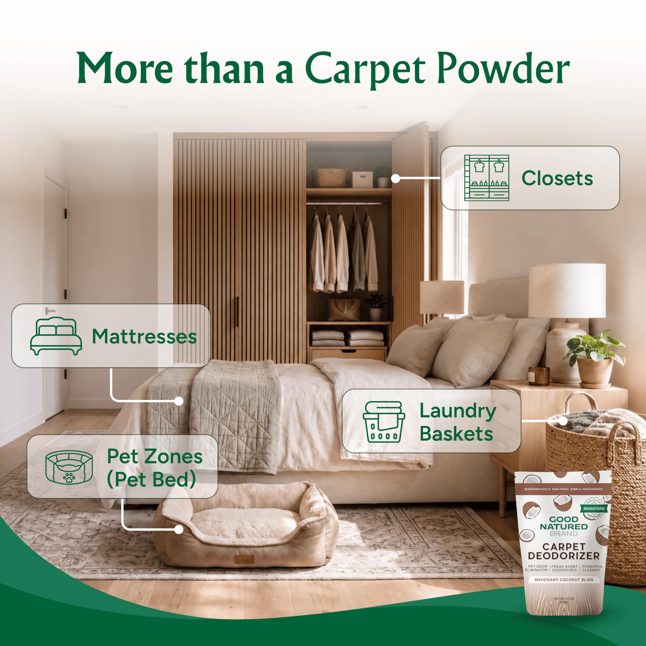 Good Natured Brand etiqueta con ingredientes y instrucciones claros