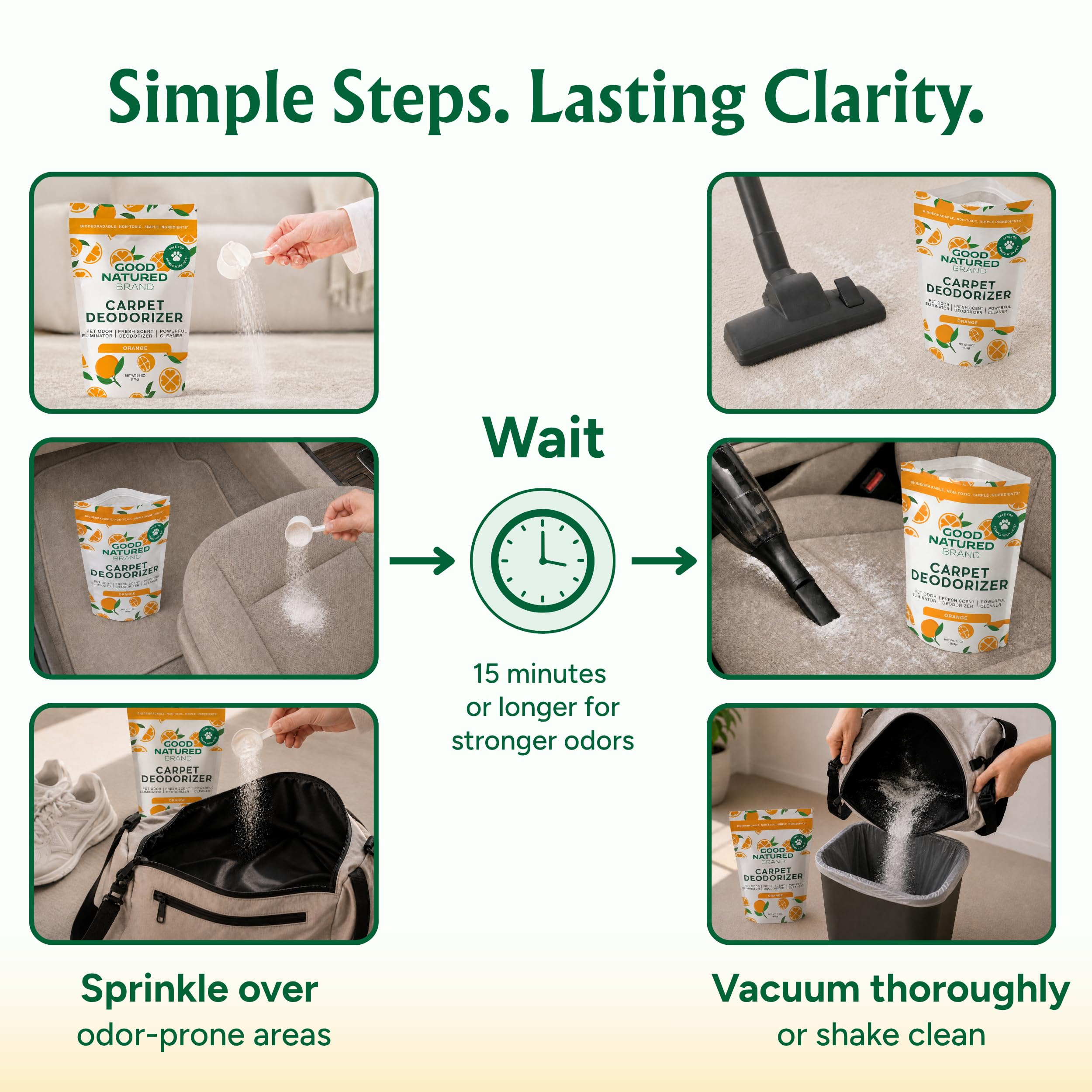 Good Natured Brand used on pet bed demonstrating odor removal