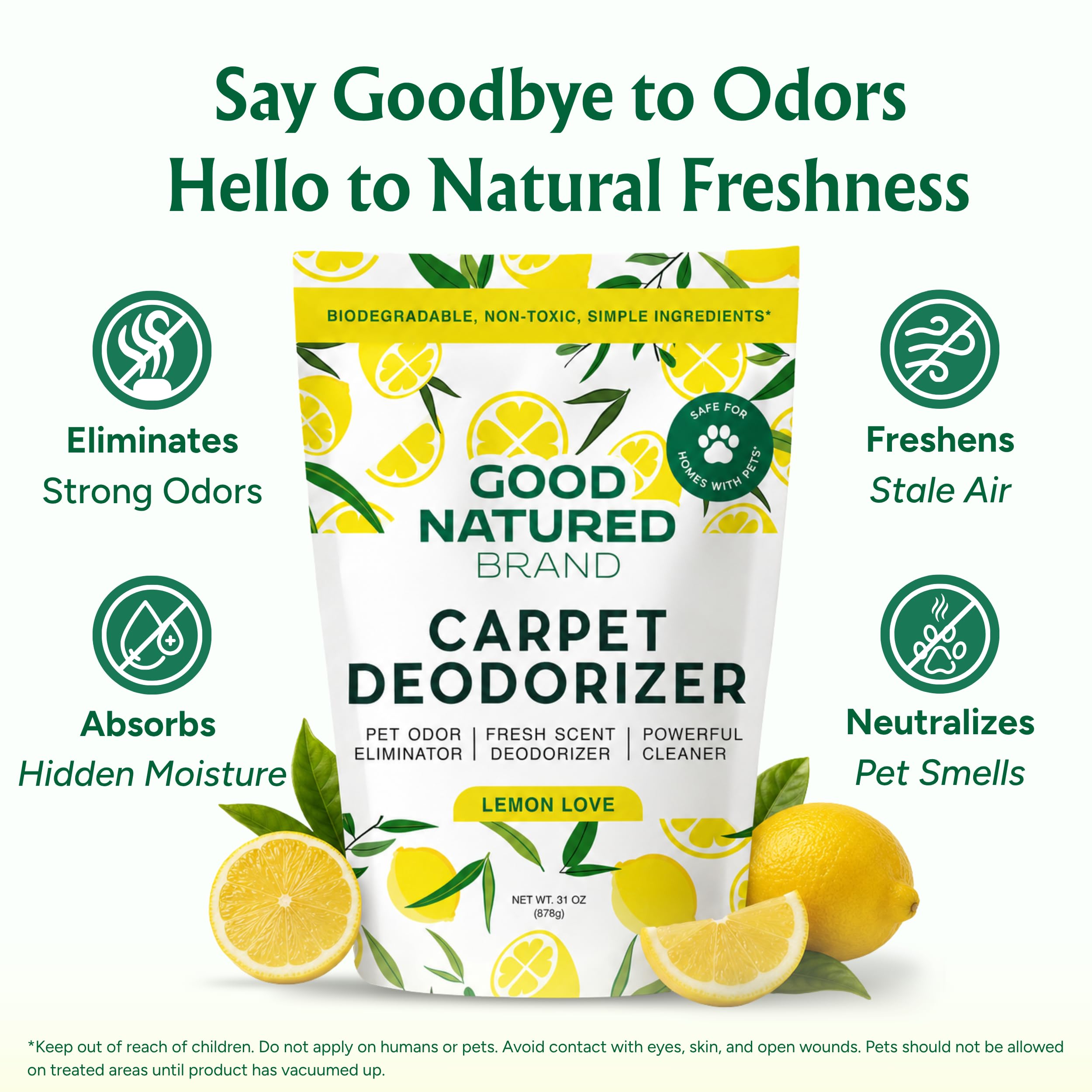 Good Natured Brand textura del polvo en primer plano, fácil aplicación y absorción