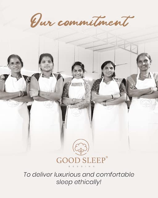 Good Sleep Bedding wash care label closeup, easy maintenance instructions