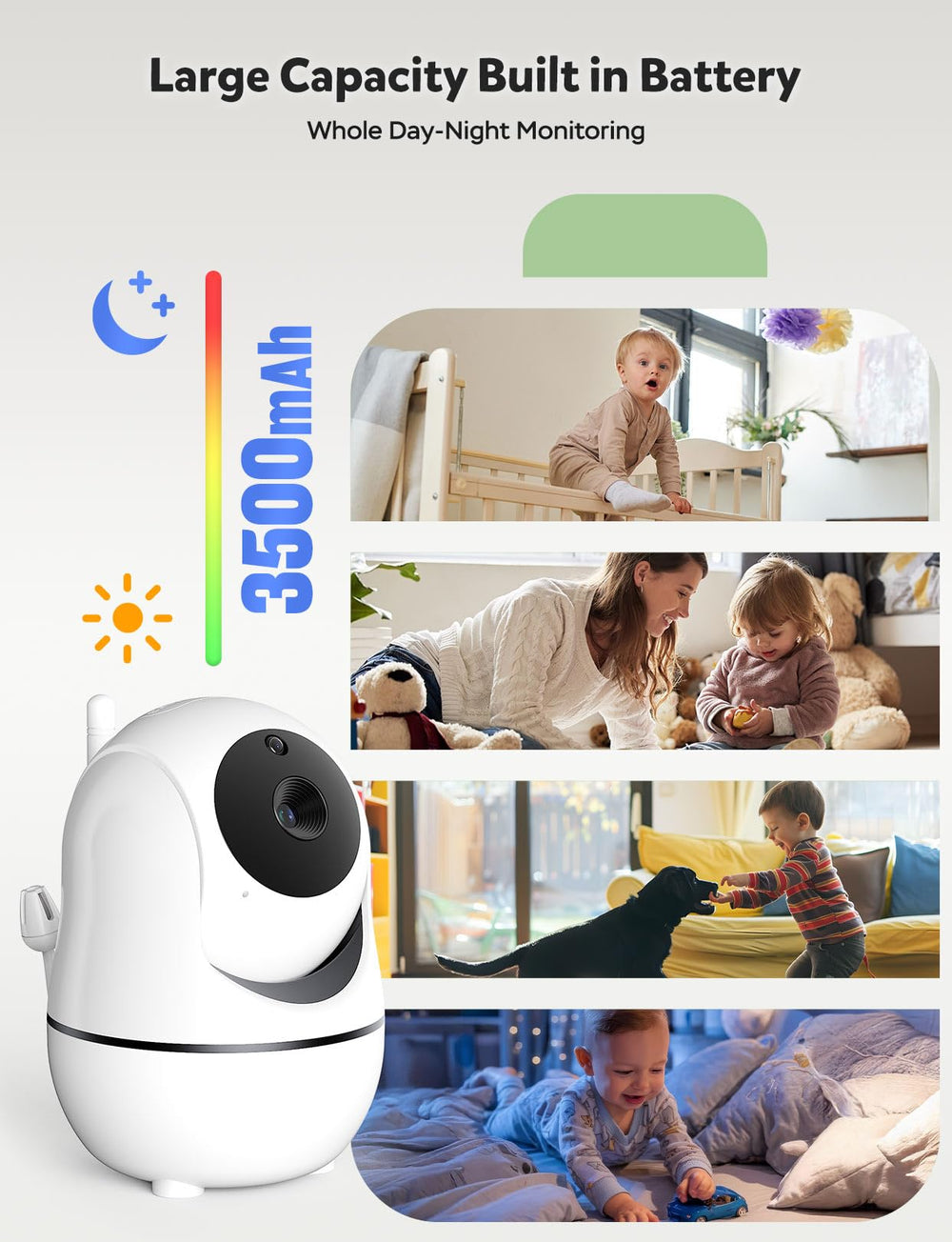 GoodBaby batería de 3500mAh en la unidad parental para larga autonomía