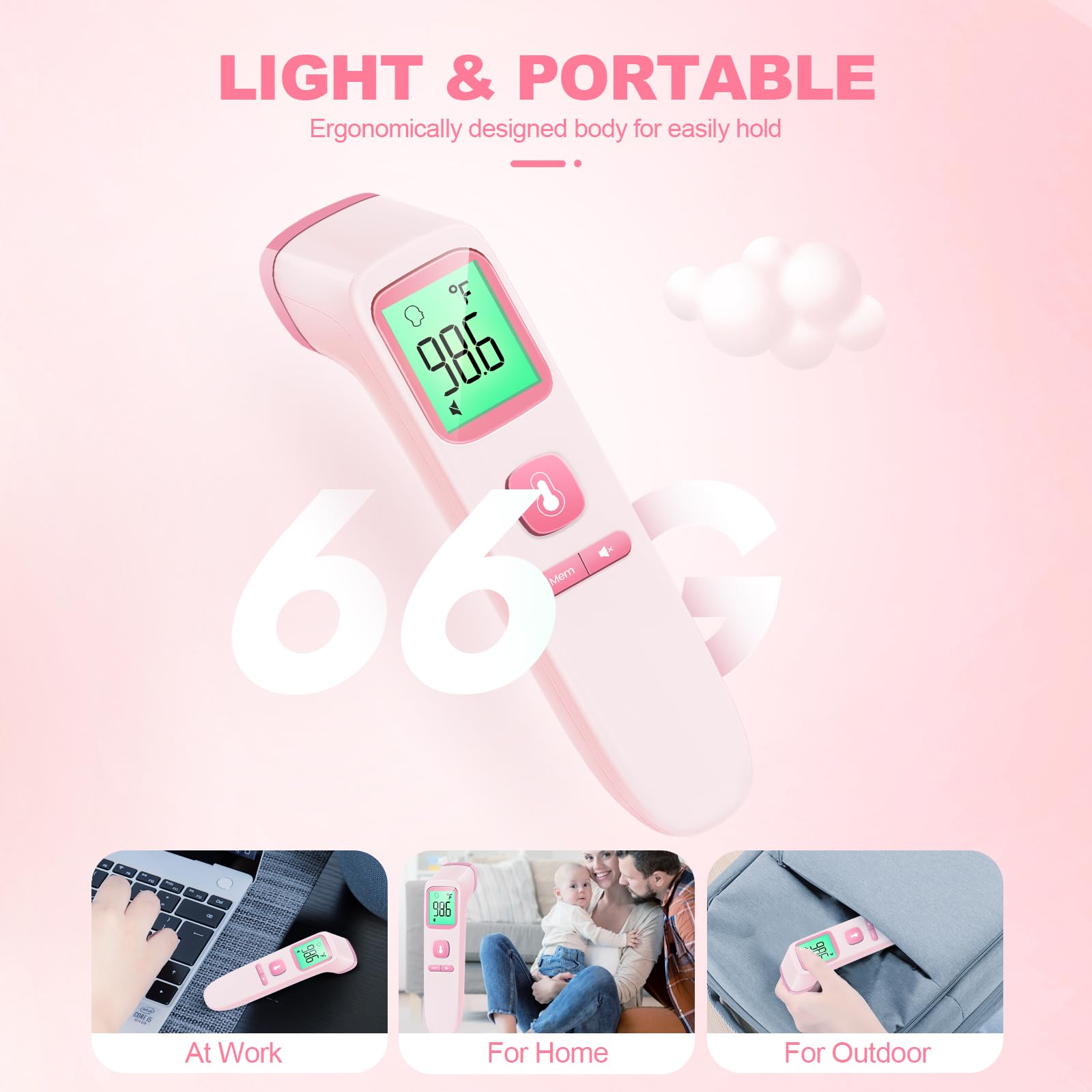 GoodBaby contenido del paquete con pilas, manual y guía rápida incluida