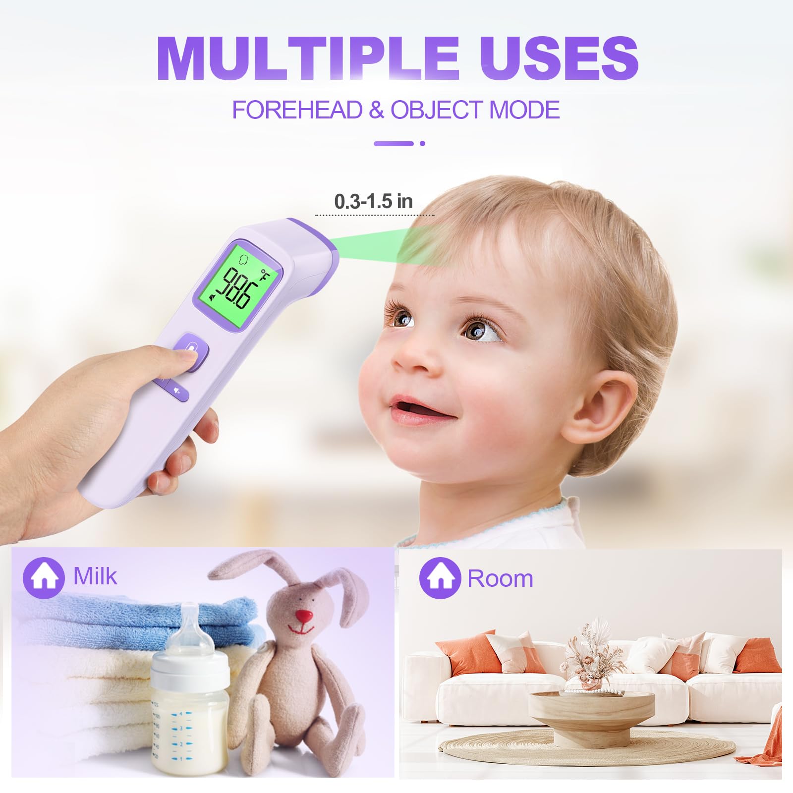 GoodBaby midiendo temperatura de habitación y objetos para control del entorno