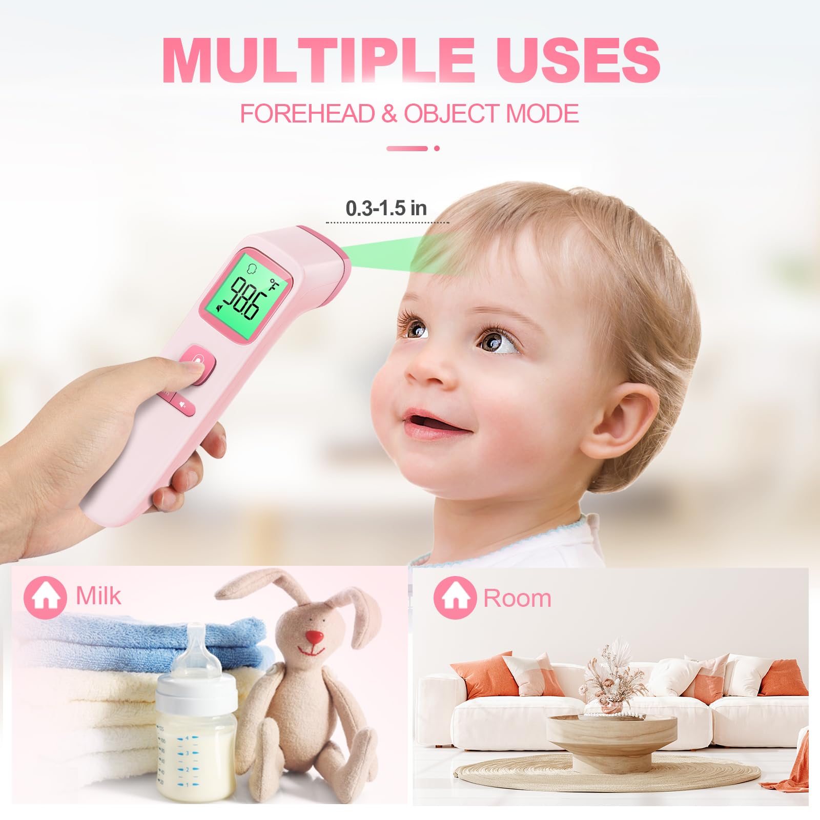 GoodBaby pantalla iluminada con lectura instantánea y cambio °C/°F
