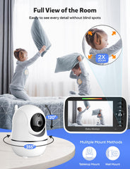 GoodBaby pantalla ampliada con zoom 2x para ver detalles del bebé