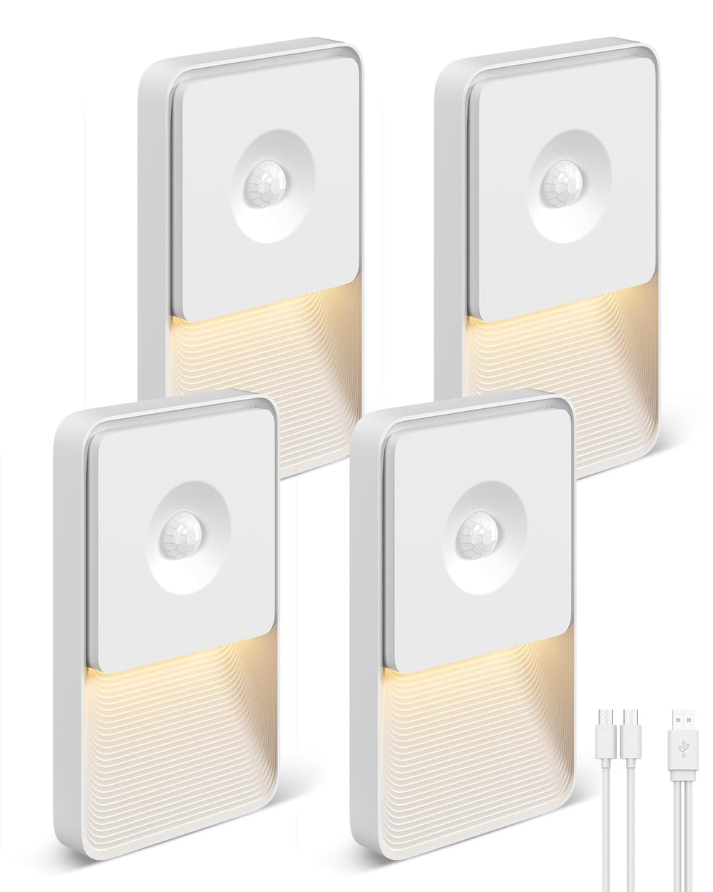 GOODEA paquete frontal de cuatro luces nocturnas muestra conveniencia