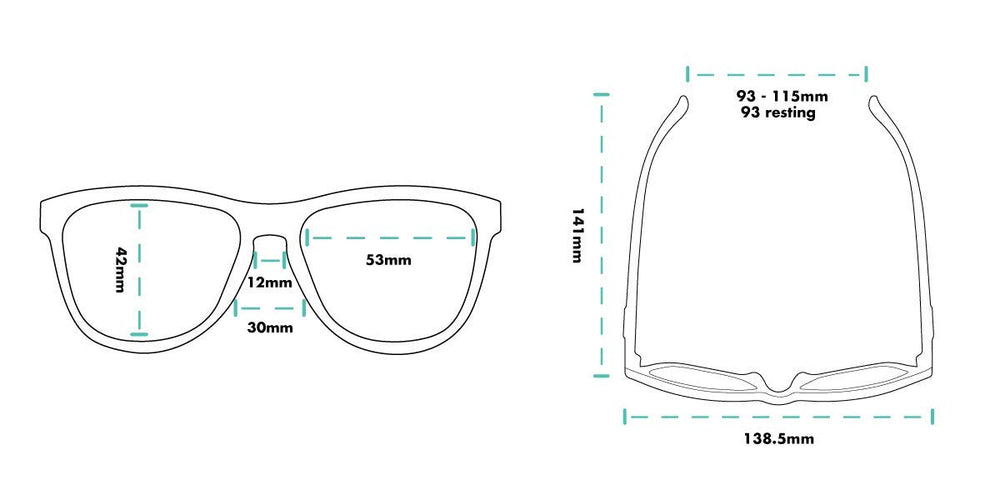 goodr label close-up showing UV400 marking for eye protection