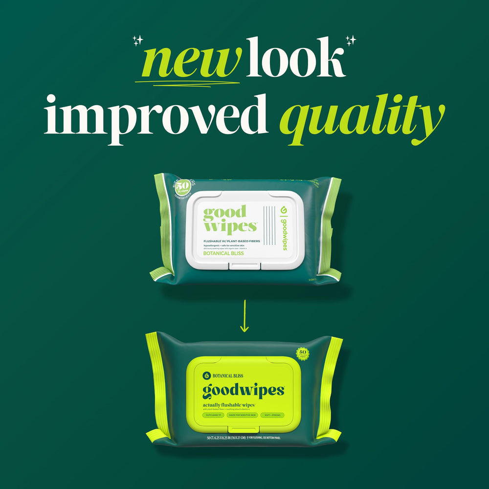 goodwipes comparación tamaño con papel, más cobertura