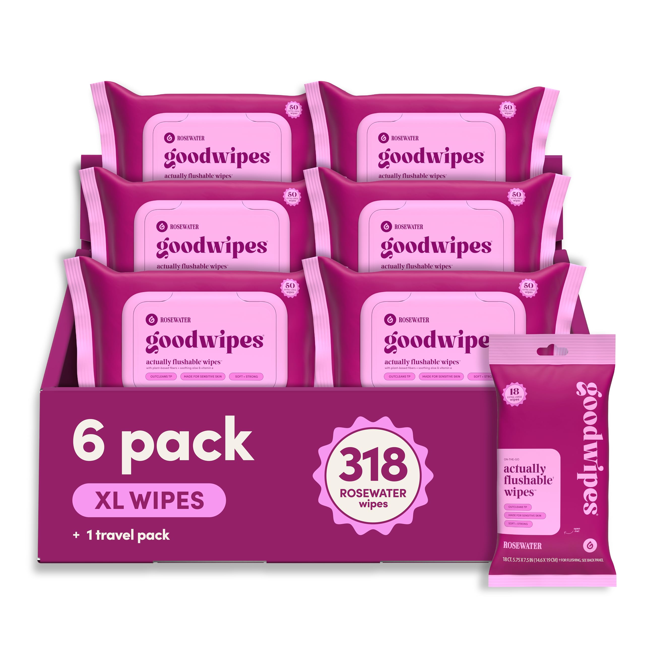 goodwipes empaque frontal mostrando pack de 6 y beneficios