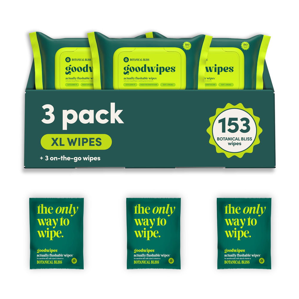goodwipes frente del packaging mostrando el diseño y beneficio de limpieza