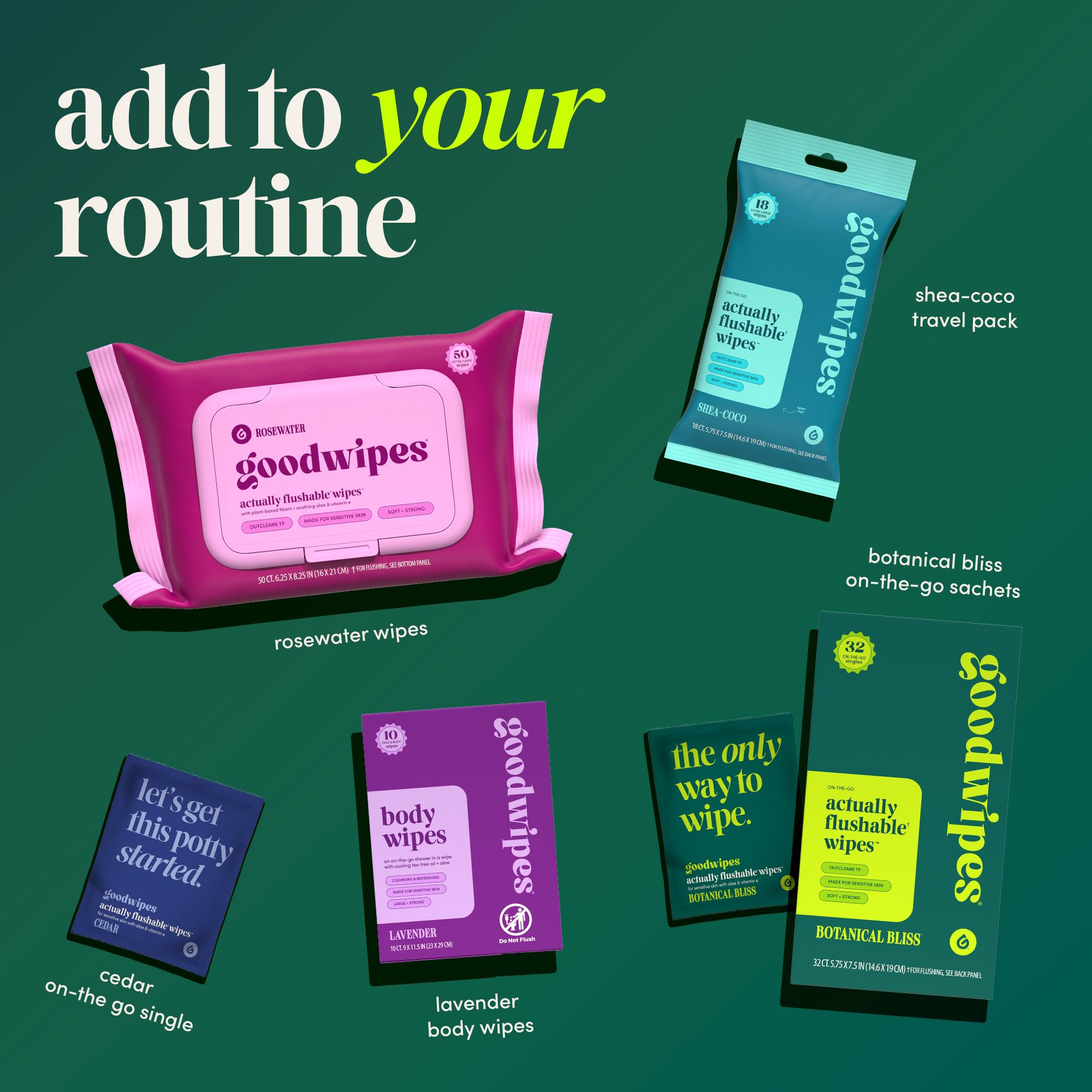 goodwipes toallita individual en bolso ideal para viajes y limpieza rápida